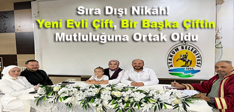 Sıra Dışı Nikâh! Yeni Evli Çift, Bir Başka Çiftin Mutluluğuna Ortak Oldu
