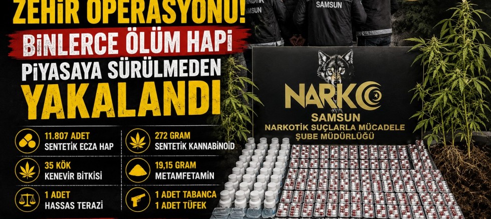 Zehir Ticareti Çökertildi! Samsun'da 8 Şüpheli Gözaltında